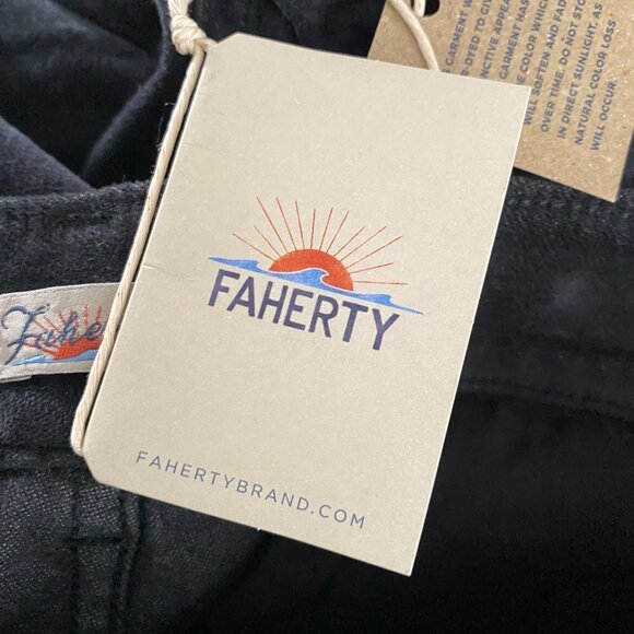 Faherty Orion‎ Velvet Ankle Pants Women's Small Black Tie Waist NWT PT-1896 - Picture 9 of 15